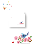 briefpapierset A4
kringlooppapier
'vrolijke vogel'
6 vel, 6 enveloppen